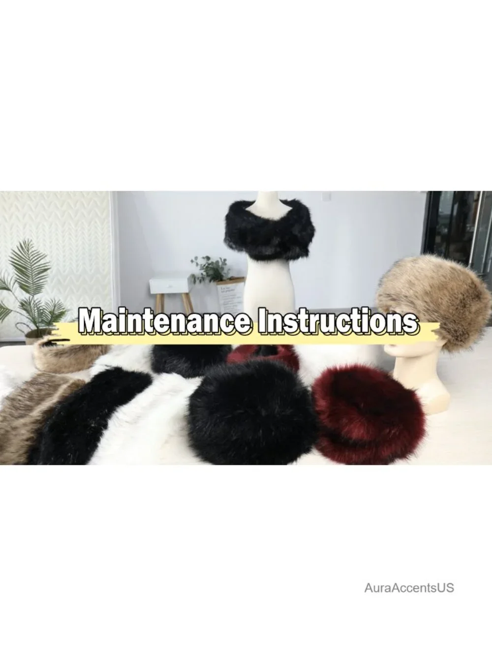 Faux Fur Collar Scarf Wrap Winter Neck Warmer Cold Weather Scarf for Women